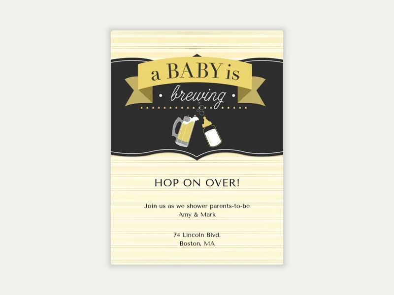 A Baby is Brewing - featured - Invitation