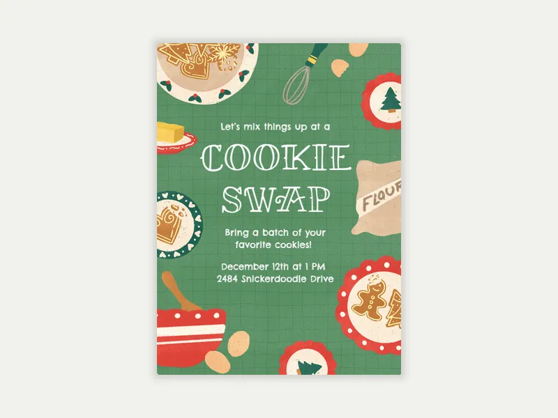 Baking Buddies Invitation free template design