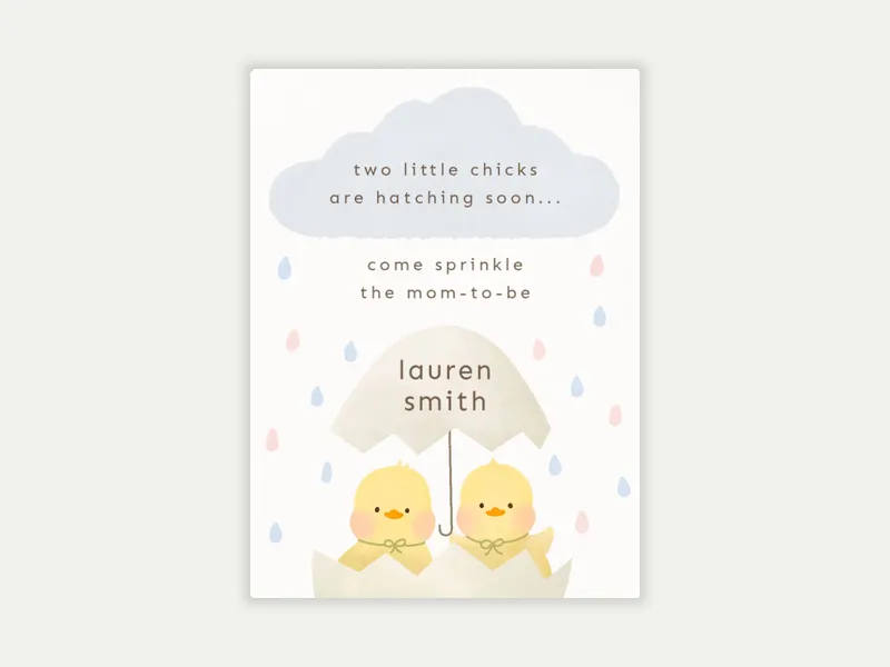Baby Chick Sprinkle - featured - Invitation