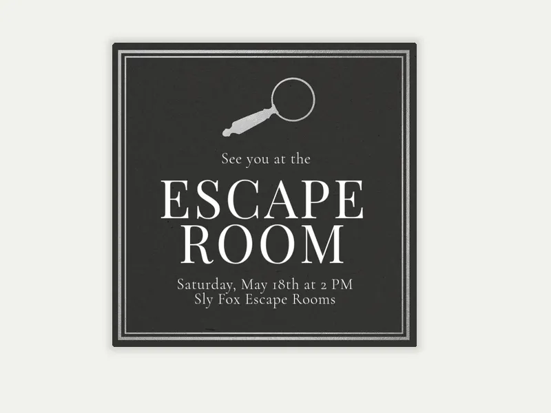 Sleuth Night Invitation free template design