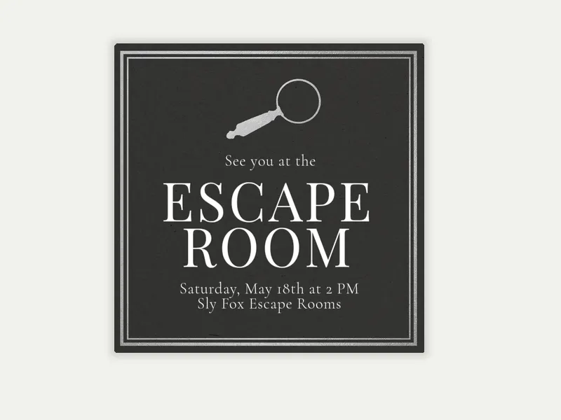 Sleuth Night Invitation free template design