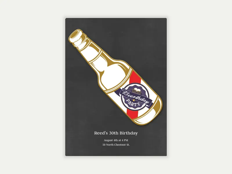 Beerth Day Invitation free template design