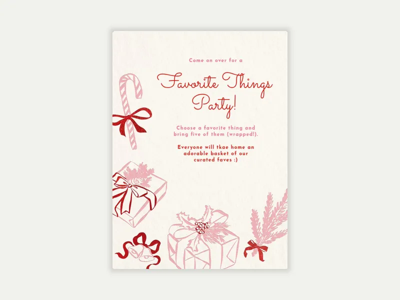 Bells & Bows Invitation free template design
