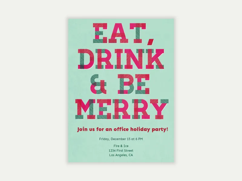 Be Merry Invitation free template design