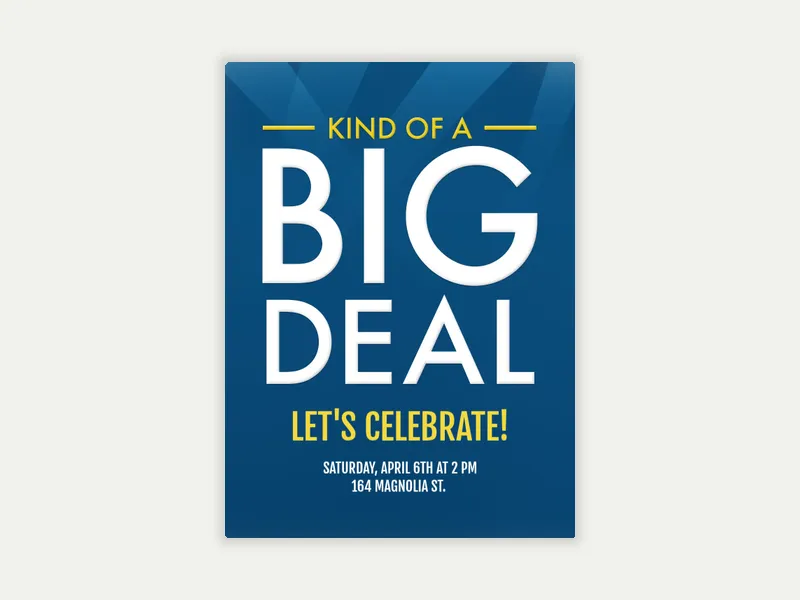 Big Deal - birthday_milestones - Invitation