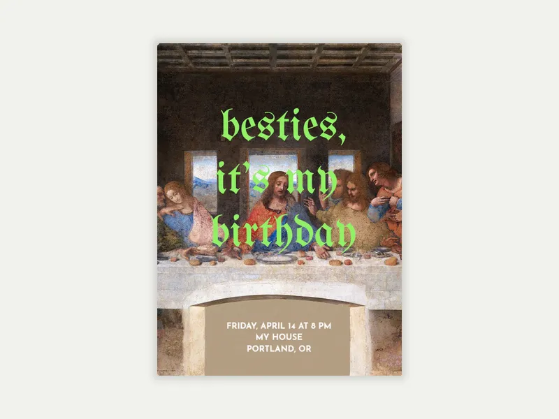 Birthday Besties Invitation free template design