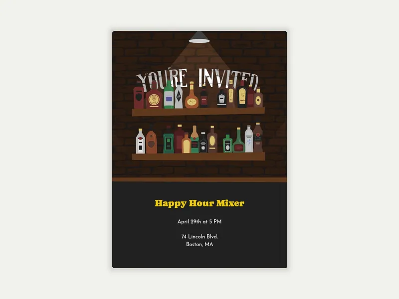 Top Shelf Invitation free template design