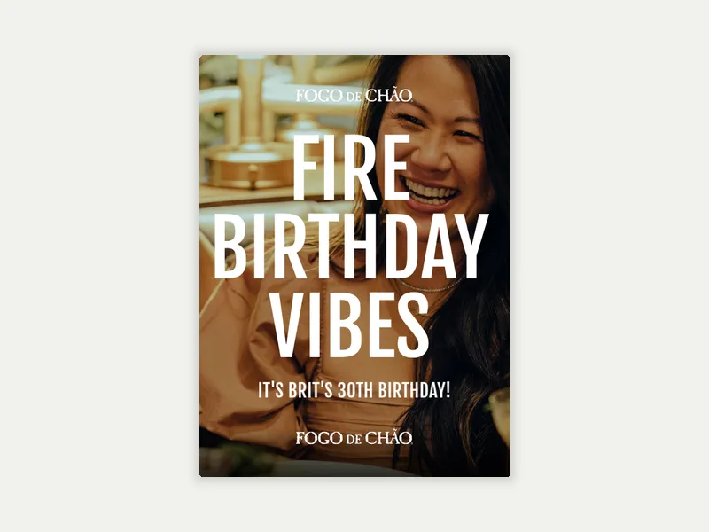 Fogo de Chão: Birthday Vibes (Photo) - all_design_your_own - Invitation