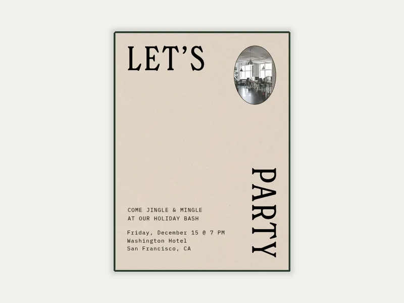 Bold Type Invitation free template design