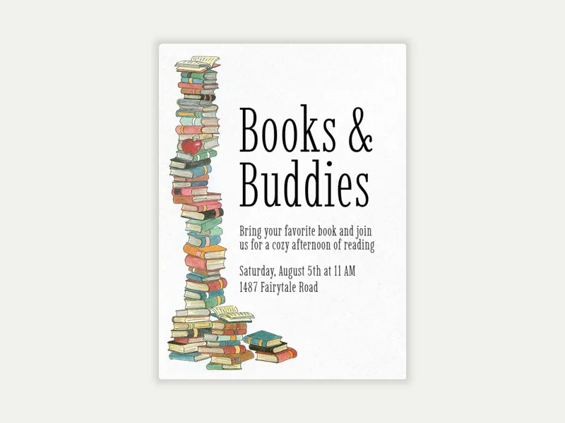 Book Lover - kids_activities - Invitation