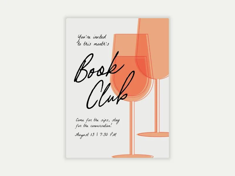Book of the Month - book_club - Invitation