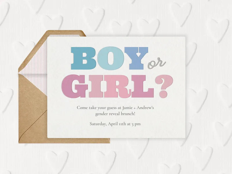 Boy Or Girl Type Invitation premium template design