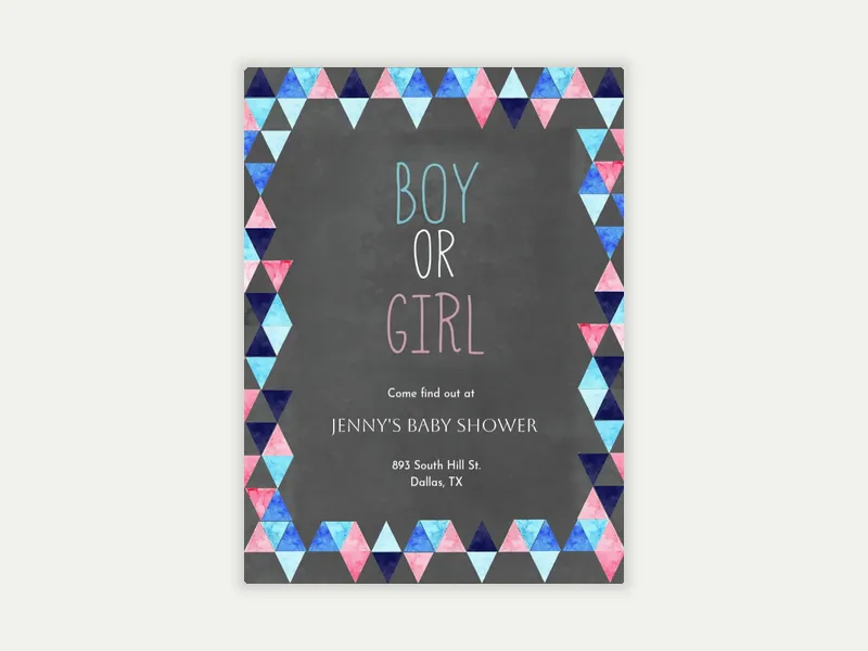 Boy or Girl Invitation free template design