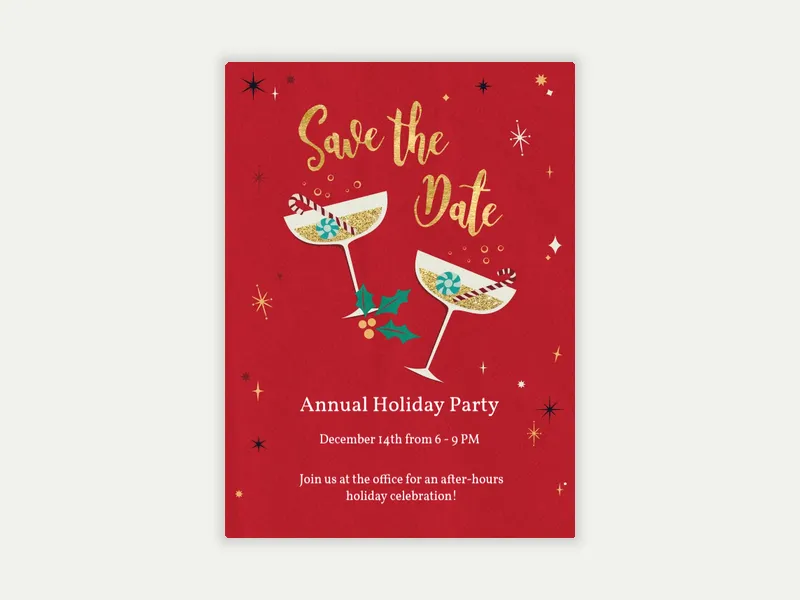 Bright Spirits - Save the Date - holiday_save_the_date - Invitation