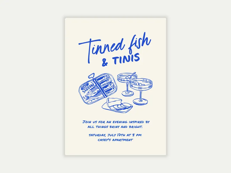 Brine & Dine Invitation free template design