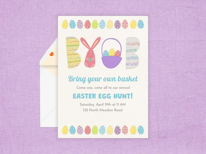 Bring Your Own Basket - easter - Invitation
