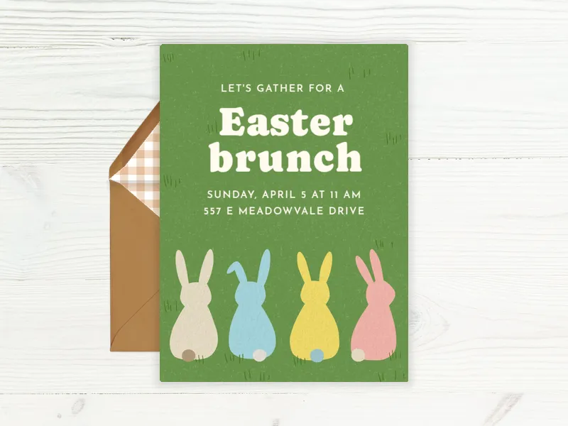 Bunny Lineup Invitation premium template design