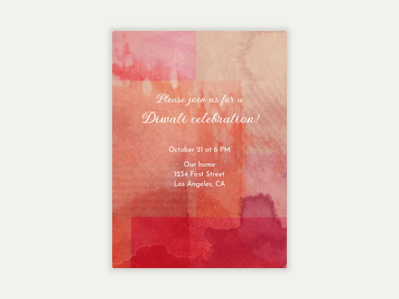 Burnished Watercolors Invitation free template design