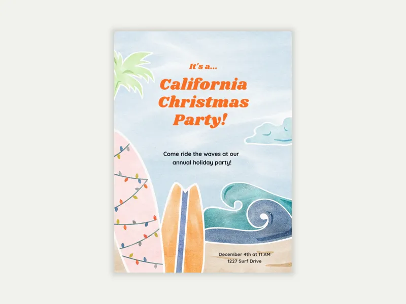 California Cool - holiday_party - Invitation