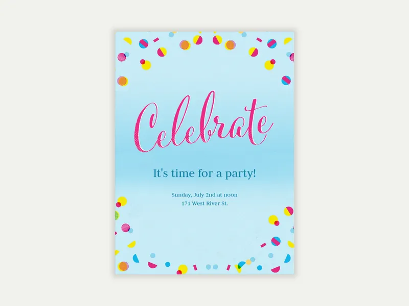 Celebration Dots - family_gathering - Invitation