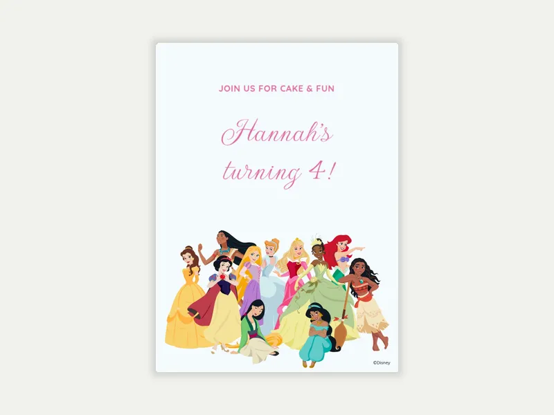 Disney: Princess Party - featured - Invitation