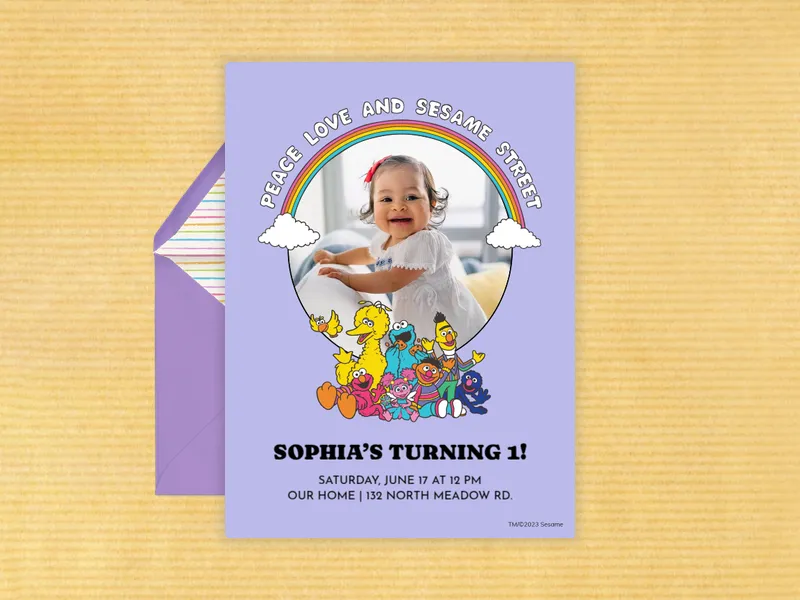 Sesame Street: Peace Love and Sesame Street (Photo) - sesame_street - Invitation