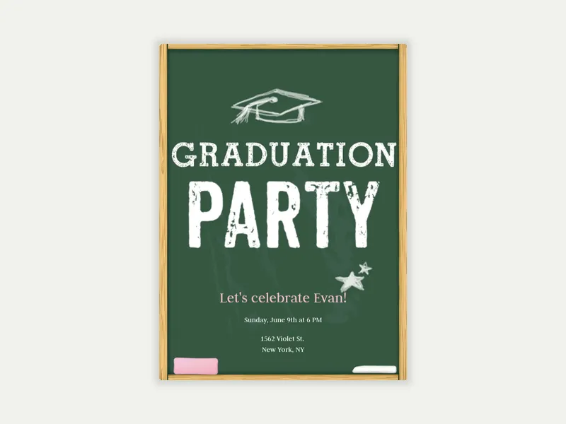 Chalkboard Invitation free template design