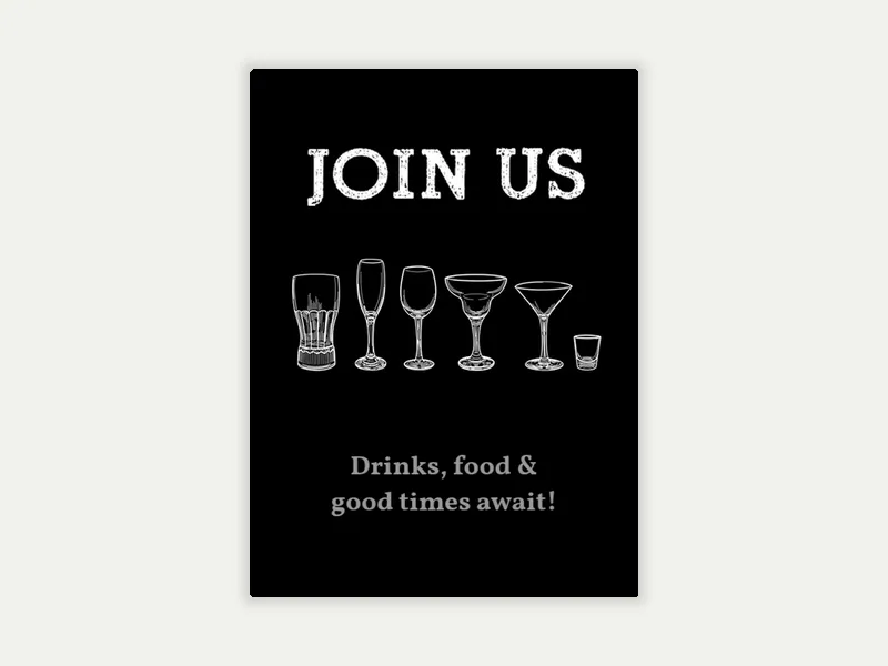 Chalkboard Glasses - cocktail_party - Invitation