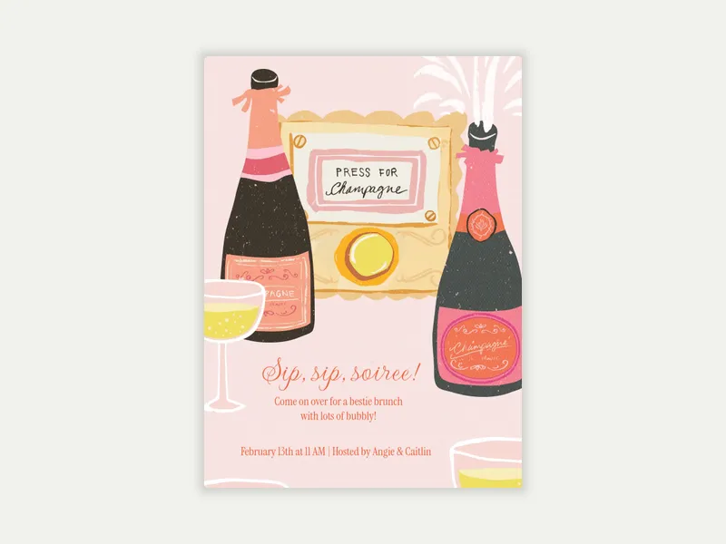 Champagne - business_anniversary - Invitation