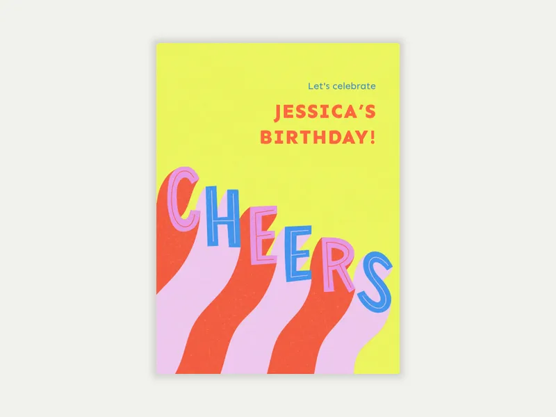 Cheers Invitation free template design