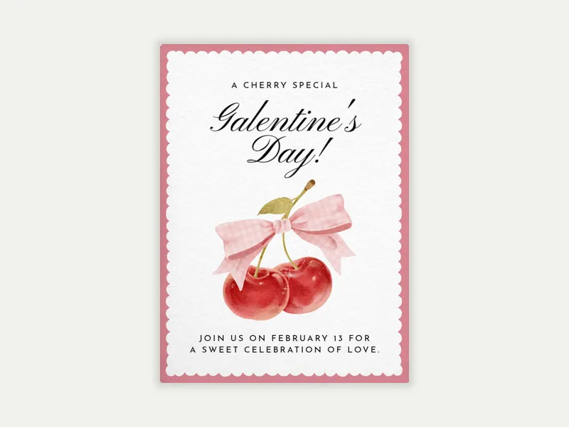 Cherry Special Invitation free template design