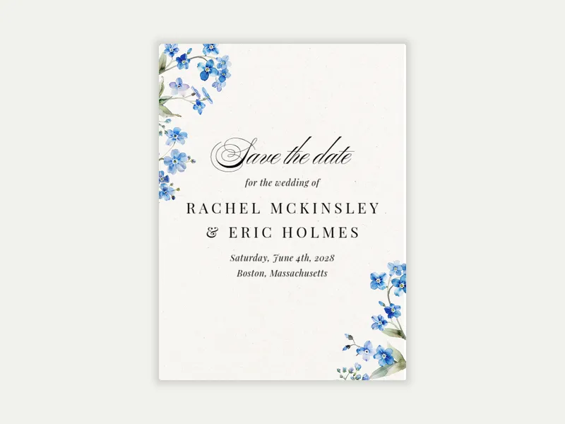Chicory Whispers - Save the Date free template design
