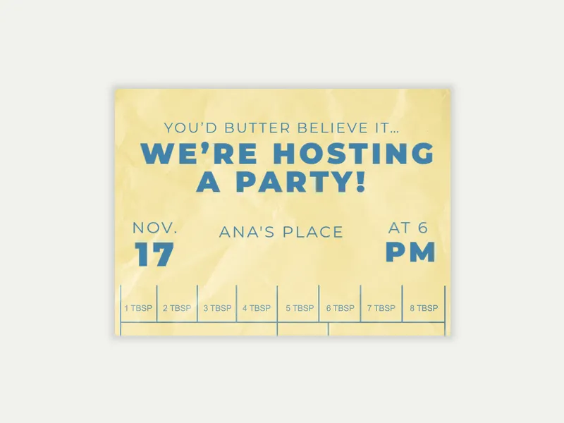 Butter Bash - brunch_lunch - Invitation