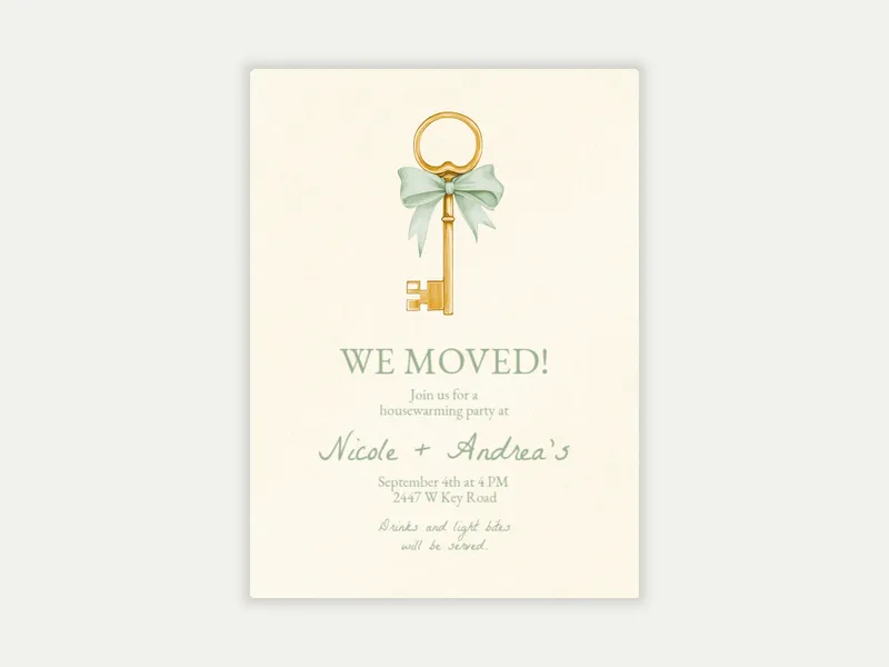 New Keys - housewarming - Invitation