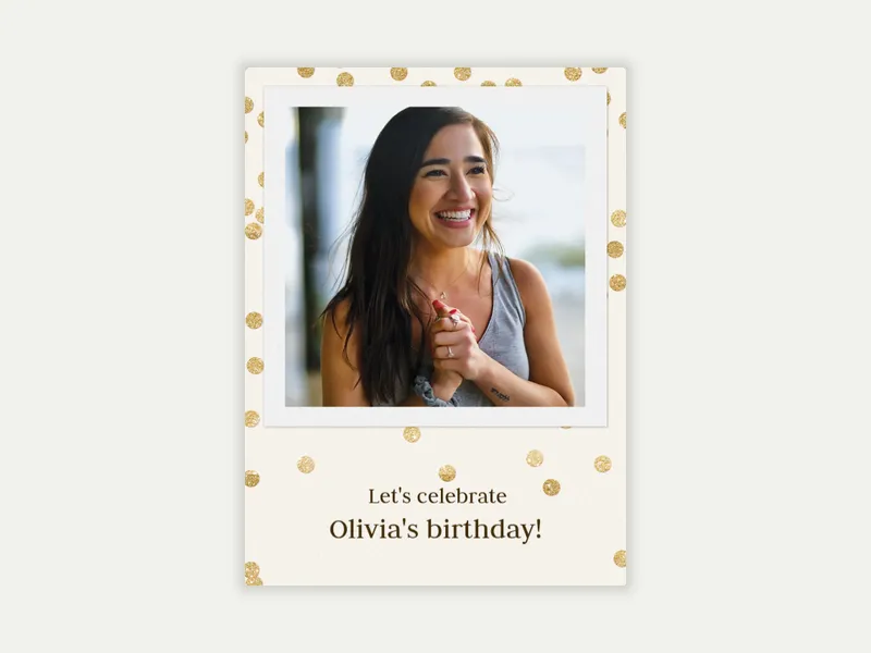 Festive Confetti (Photo) Invitation free template design