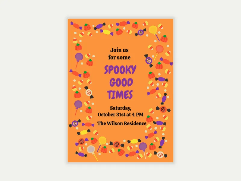 Treats Invitation free template design