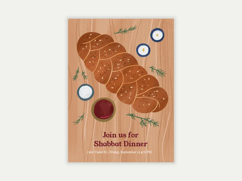Challah Day Soiree - shabbat - Invitation