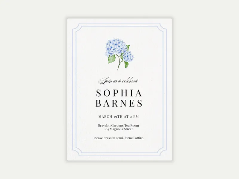 Delicate Blooms - 100th_birthday - Invitation