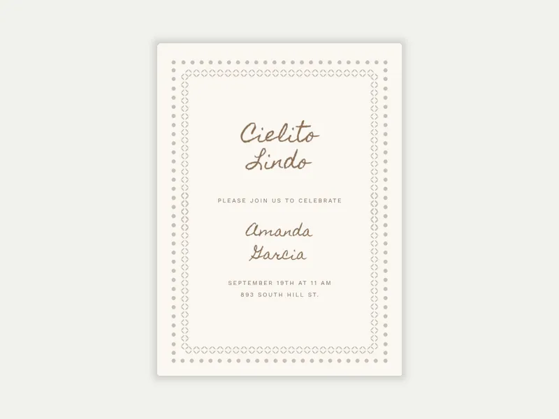 Cielito Lindo Invitation free template design