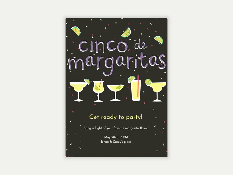 Cinco de Margaritas - featured - Invitation