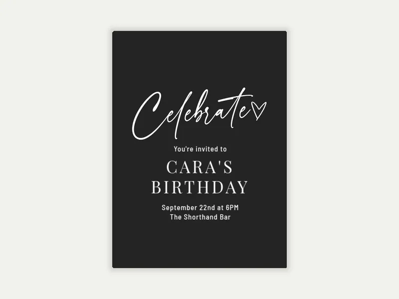 Birthday Love Invitation free template design