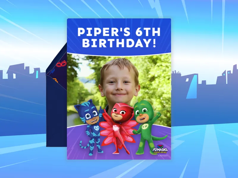 Pj Masks: Be a Hero (Photo) - pj_masks - Invitation
