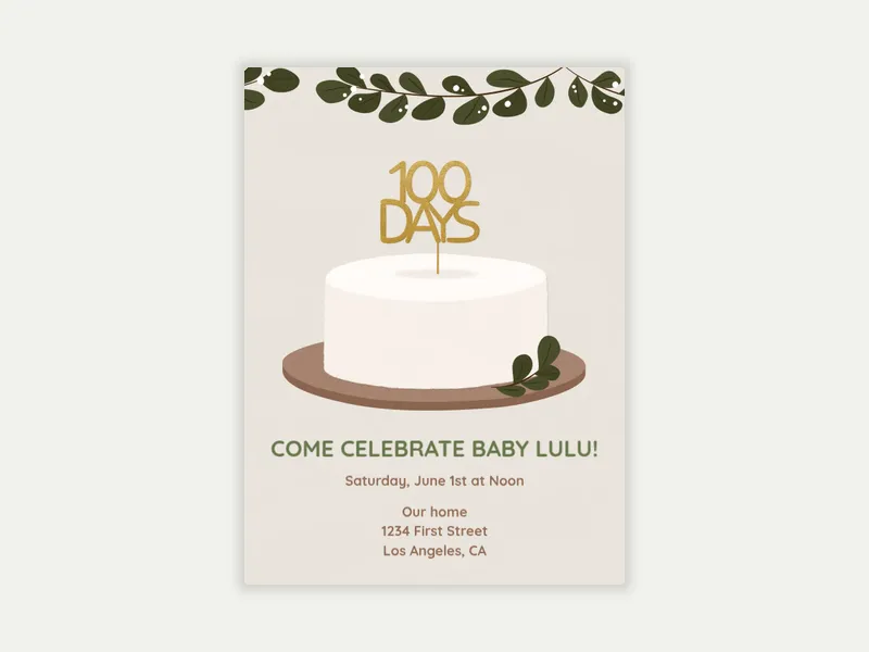 100 Day Celebration - featured - Invitation