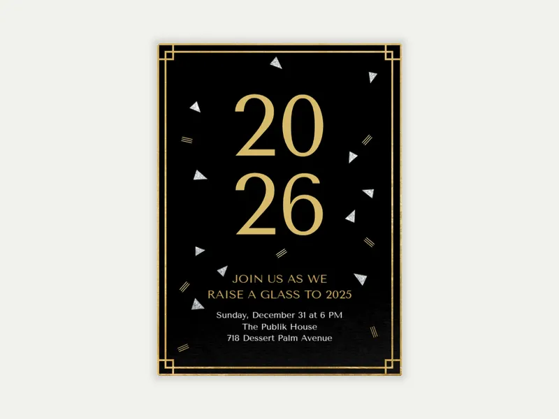Art Deco Invitation free template design