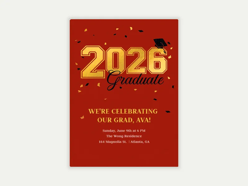 Festive Graduate - celebration_and_ceremonies - Invitation