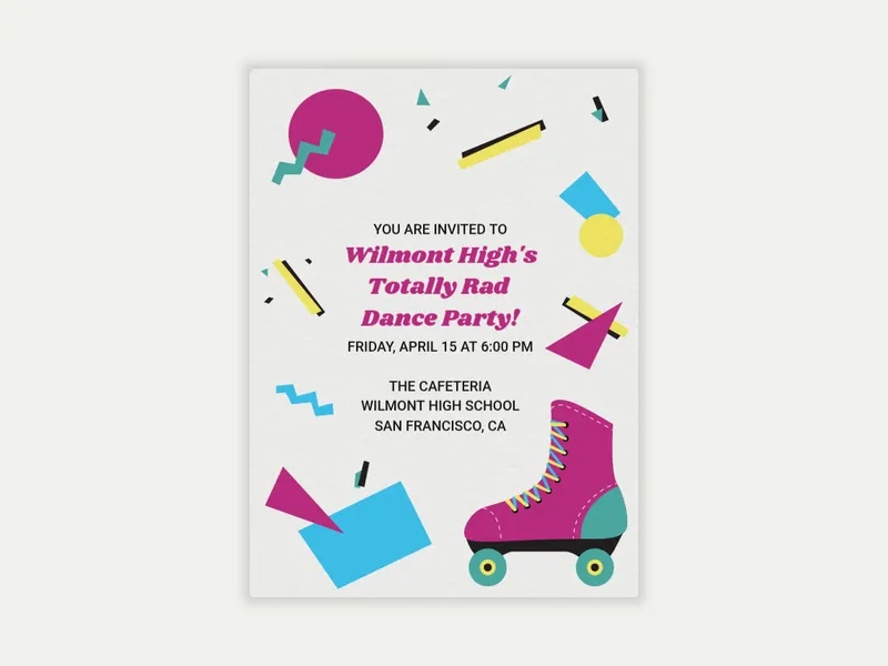 90s Themed Party - featured - Invitation