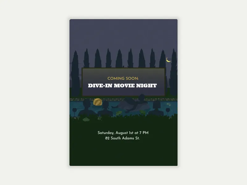 After Dark Invitation free template design