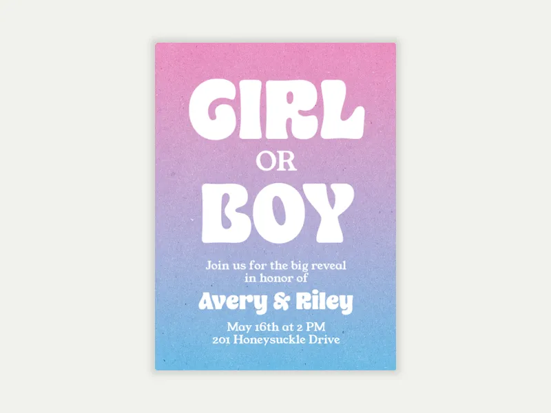 Gradient Dreans Invitation free template design