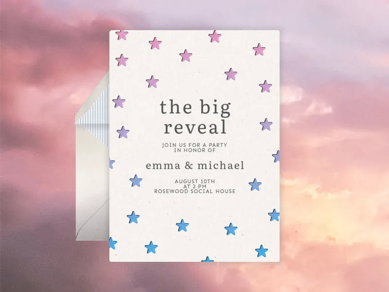 Hello Starshine - gender_reveal - Invitation