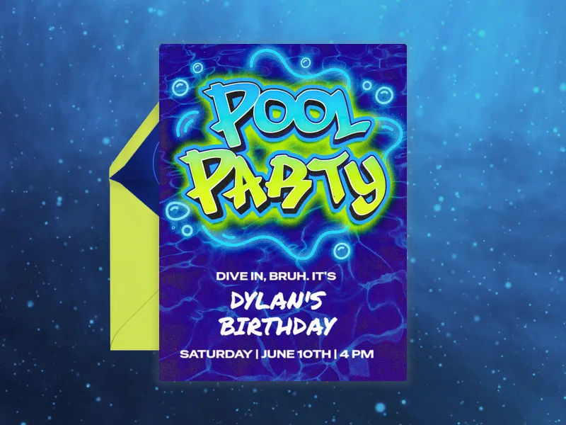 Hype Wave - 10th_birthday - Invitation